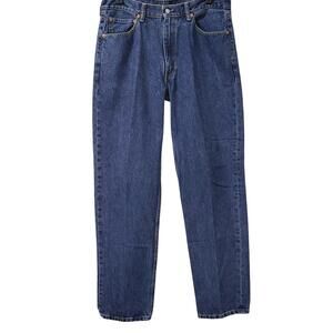 Levis Mens 550 Jeans Size 34x33 Blue Relaxed Fit Cotton Mid Rise Tapered Leg